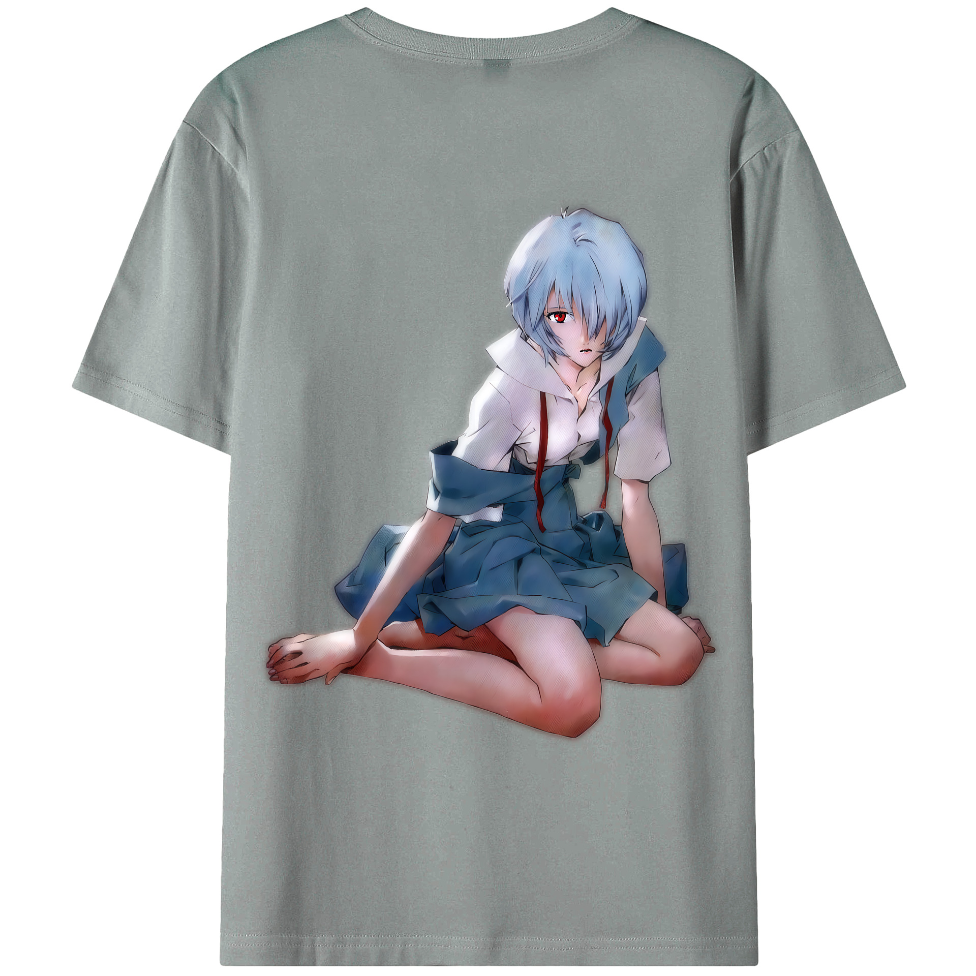 （画像用） EVA 新世紀エヴァンゲリオン 綿100％ メンズ半袖Tシャツ（バックプリント） 通気性